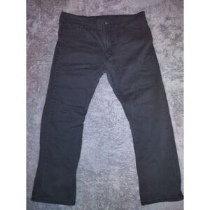 Levi's 513 Relaxed Straight Leg Jeans Gray Denim Pants Womens Sz 38x30 Western